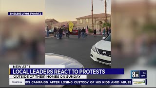 'It's still a little scary,' local leaders react following protests outside their homes