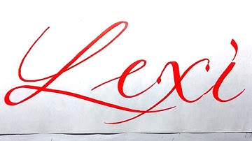 Lexi Name Signature Calligraphy Status | How to write with Cut Maker  #calligraphy #cursive