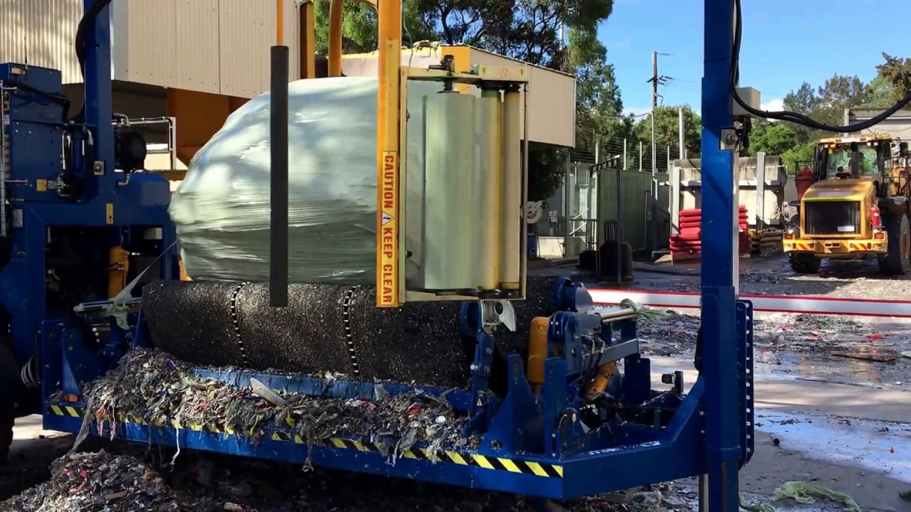 Unipak Silage Wrap Baling Recycled Waste Bales - YouTube