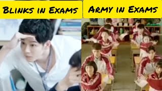 Army vs Blink in Exams | See End How Army copying in Exams | What a Coordination 💪🏻😂 #bts #blackpink