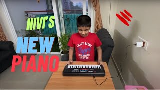 Unboxing Nivi’s new piano.