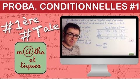 Calculer une probabilité conditionnelle (Tableau) - Première/Terminale
