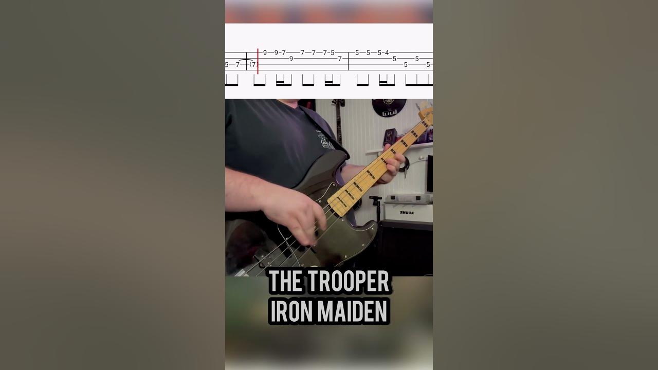 Iron Maiden - The Trooper    #bass #tabs #music #fyp #viral #fender #jazz #rock #metal #thetrooper