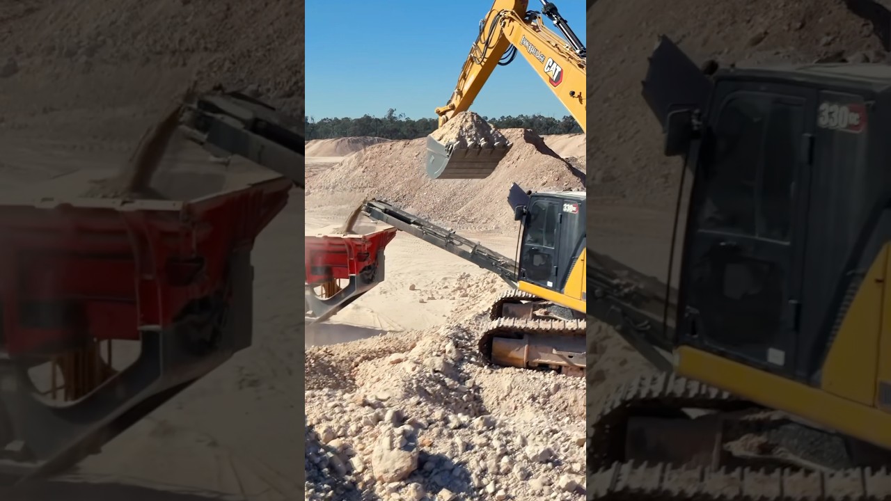 Quarry Work - Crusher loading - Watch the full video! 