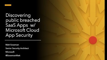 Discovering public breached SaaS apps w/ Microsoft Cloud App Security