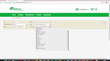 Instructie Rapportage Tool - Beelen Web Portaal