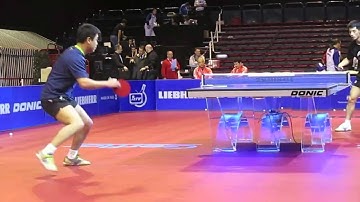 WORLD CUP 2011  WARM UP  FOOTWORK  WANG HAO  ZHANG JIKE