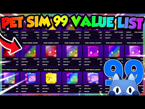 VALUE LIST in Pet Simulator 99! Use THIS And Don't Be SCAMMED