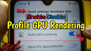 How to enable or disable profile GPU rendering on itel S15 | Quick Settings Developer Tiles
