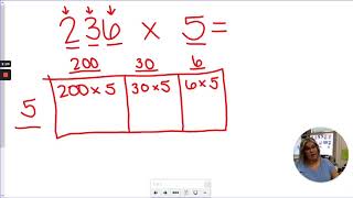 3 x 1 Digit Area Model Multiplication