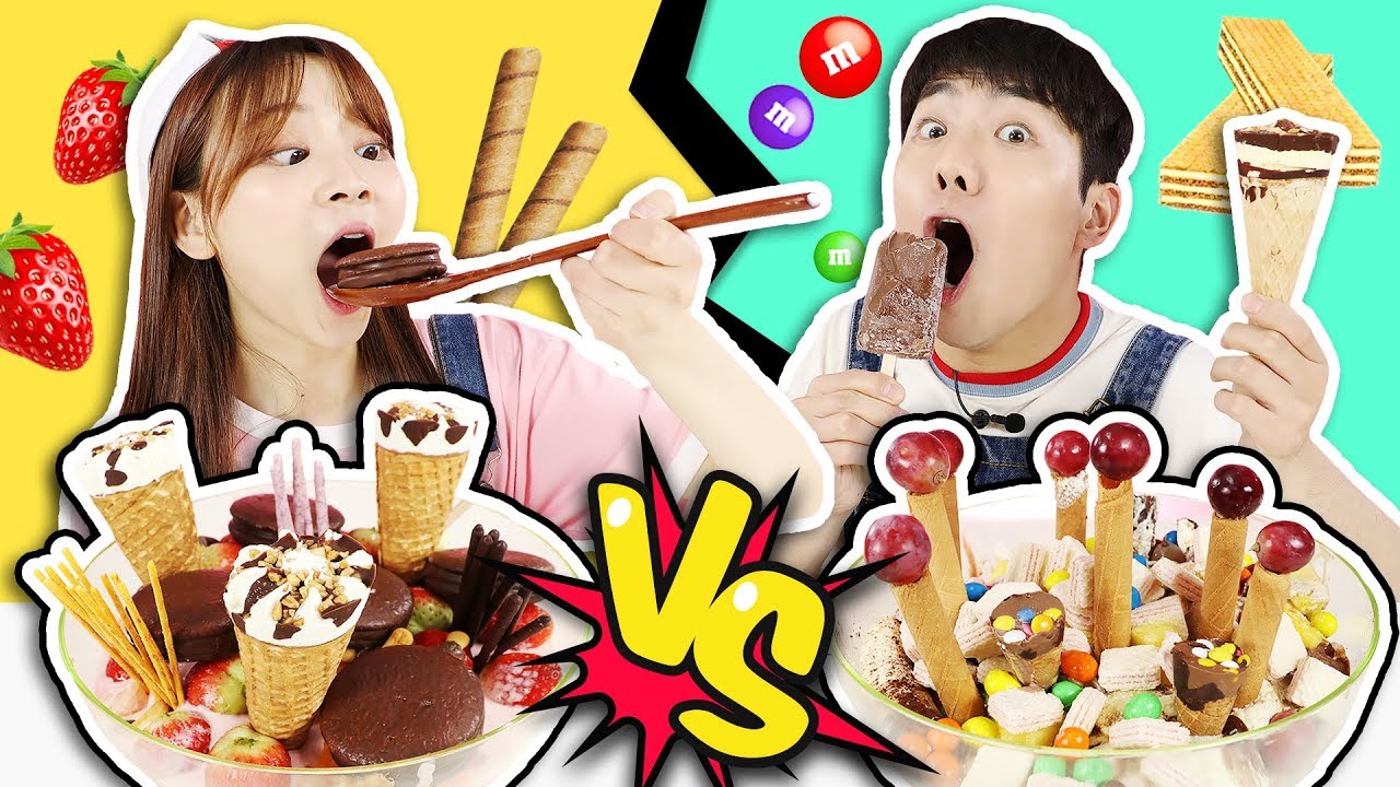 夢幻搭配還是黑暗搭配？超大冰淇淋聖代制作挑戰賽！小伶玩具 | Xiaoling toys