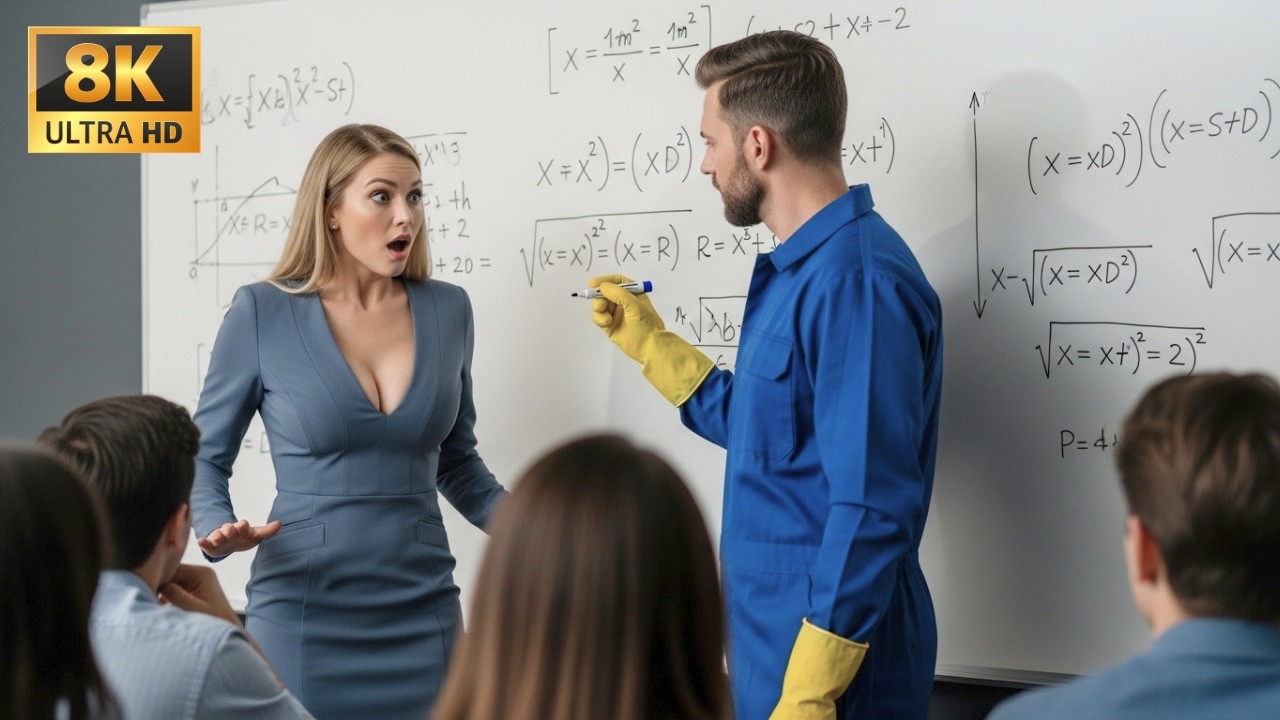 Janitor Solves Very Hard Math Problem “Solve This Equation and I’ll Marry You,” Professor Laughed — Then ...