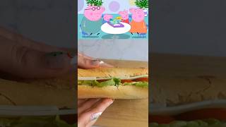 Cheese baguette from Peppa Pig 🥖🥬🍅🧀 #shorts #peppapig #peppapigenglish #baguette #cartoonedits #fyp