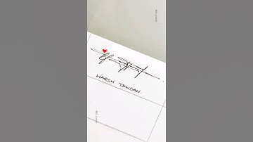 H & T Signature Style✒️||Harsh Tandan❤️ Comment your name! #subscribe #signature #ytshort #autograph