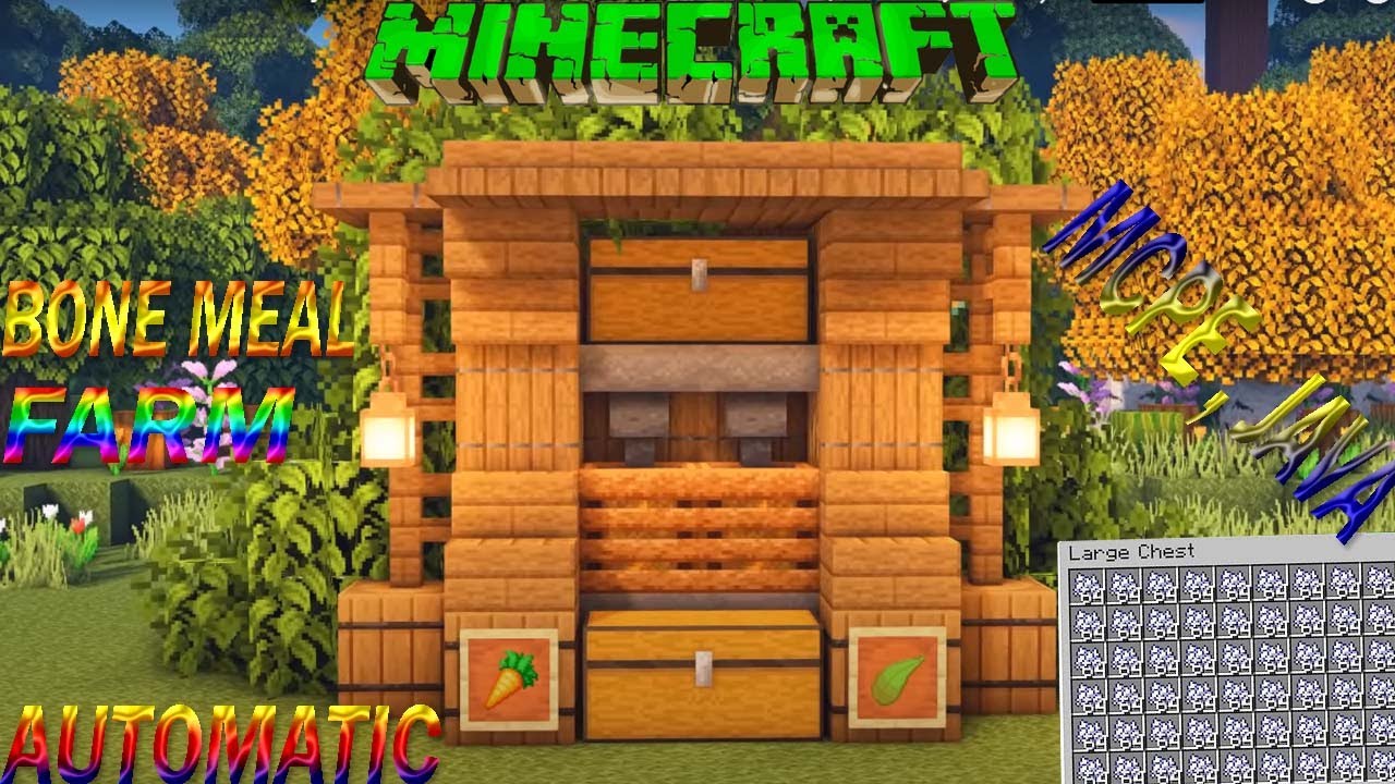 EASY 1.19 AUTOMATIC BONE MEAL FARM TUTORIAL in Minecraft MCPE (BEDROCK ...