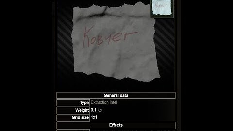 Note With code word ARK - smugglers passage extraction on Factory map
