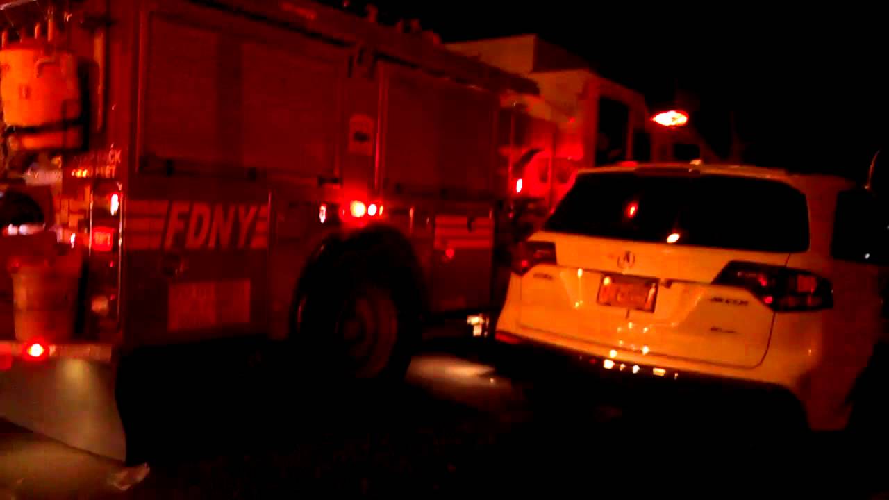 FDNY engine 273 taking up after a strong gas odor - YouTube
