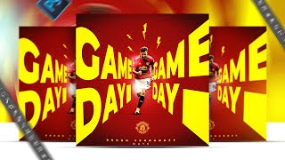 Gameday Edit - How to Create a Gameday Graphic Design (Sports Photoshop Tutorials)