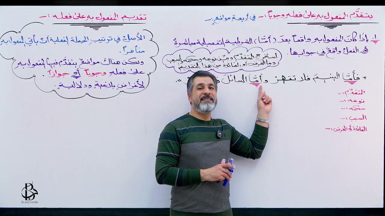 أسلوب التقديم والتأخير - المحاضرة الخامسة ( تقديم المفعول به 1 )