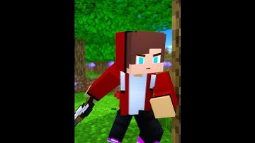 When JJ Tries To Find Food For 99 Nights In The Forest ☠️#minecraft #shorts #trending