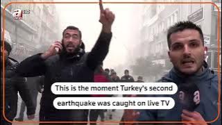 Dramatic footage shows Turkey quake live on TV