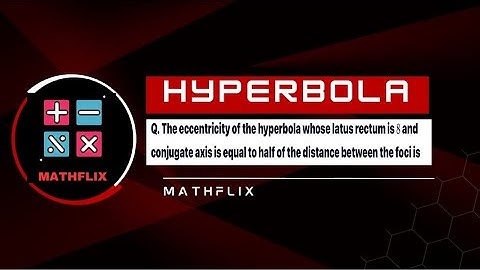 A17_The eccentricity of the hyperbola whose latus rectum is 8 and conjugate axis #education #shorts
