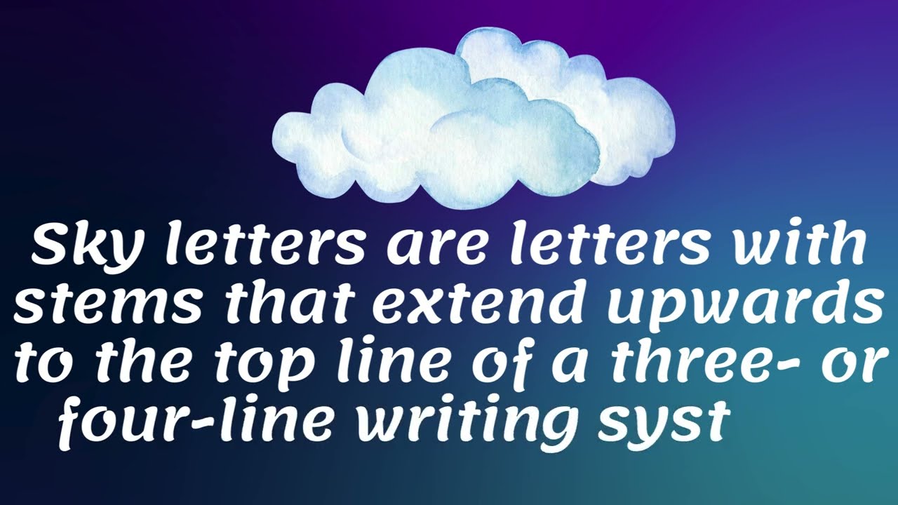 3 Types of Letters, Sky Letters, Grass Letters and Root Letters for beginners kid/child can learn