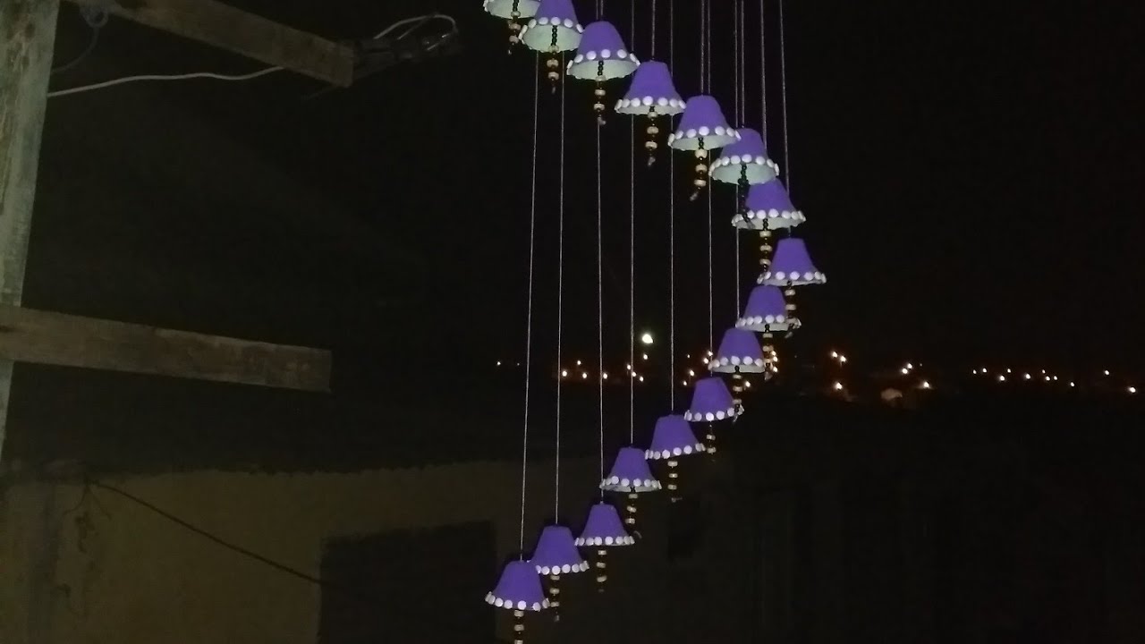 mensageiro dos ventos, feito com caixas de ovos