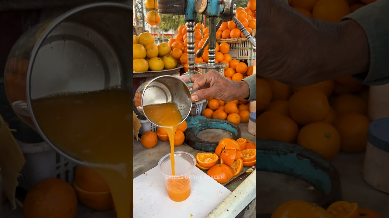 Hygienic Orange Juice on Pakistani Streets