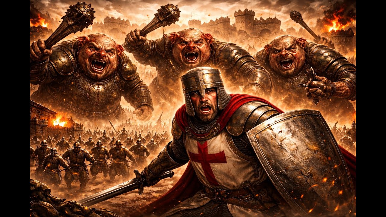 CRUSHING THE HOGS! 🐖 1v3 Armored Siege Battle | Stronghold Crusader HD Stage 11