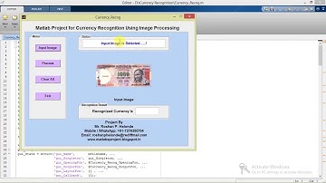 Matlab Project for Currency Recognition Using Image Processing