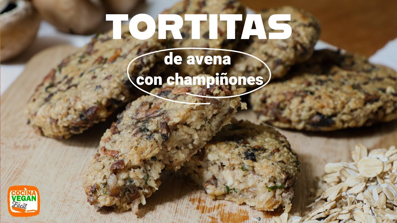 Tortitas de avena con champiñones, para economizar sin dejar los nutrientes.