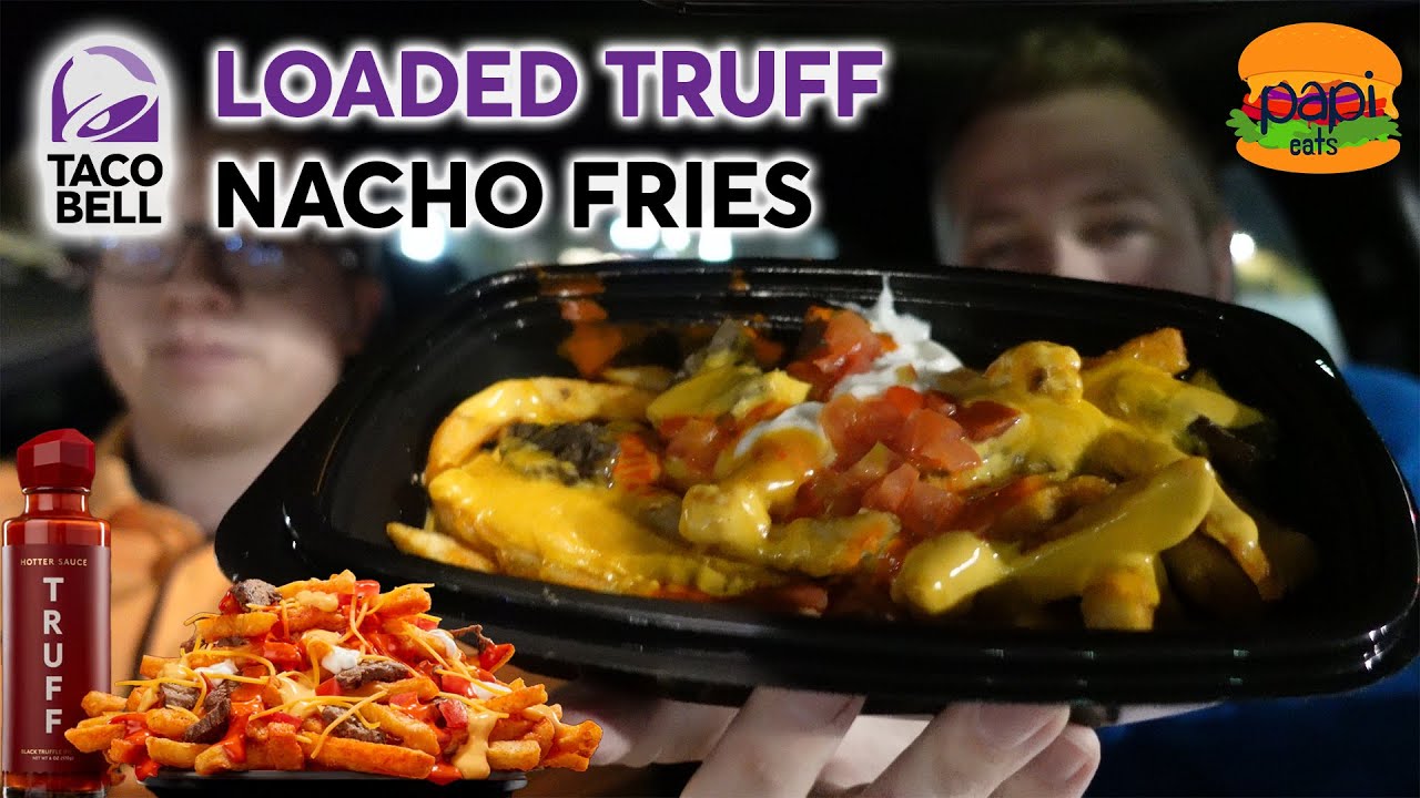 Taco Bell NEW Loaded TRUFF Nacho Fries Mukbang Review YouTube