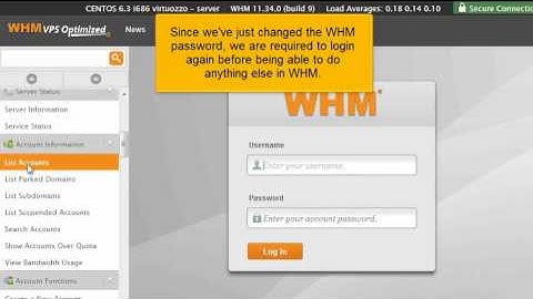 FatCat Servers Video Tutorials - How to change your WHM password