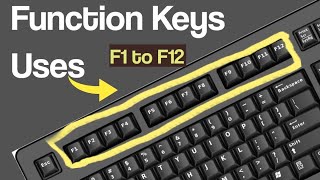 Function key Of Computer| Uses Of Function Keys F1 To F12