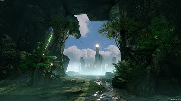 The emerald shelter | Free animated motion background | Fantasy scenery animation