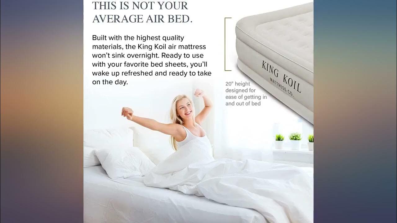 King Koil Luxury California King Air Mattress with Builtin Pump for