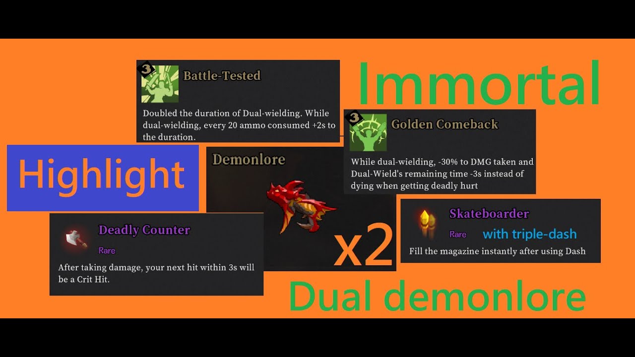 Gunfire Reborn OP Build Highlight The Immortal DualDemonlore YouTube
