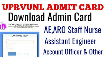 UPRVUNL Various Post Exam Date, Admit Card 2021!! Assistant Engineer AE, ARO, Staff Nurse Other