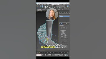 Fully adjustable SPIRAL stairs | 3ds Max Tutorial