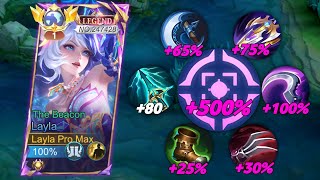 TOP GLOBAL LAYLA 500% BEST DAMAGE BUILD AND EMBLEM!😱🔥 (new build) | LAYLA BEST SKIN 2026 screenshot 5