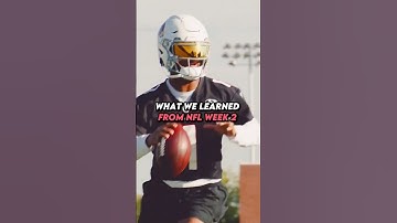 What We Have Learned From Week 2 Of The NFL Season #shorts