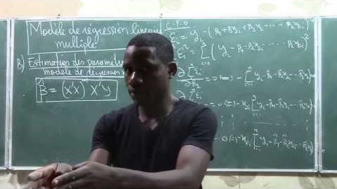 ÉCONOMÉTRIE: modèle de régression multiple; estimation des paramètres