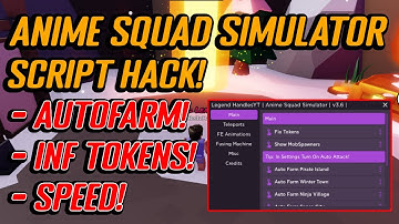 [NEW] Anime Squad Simulator Script GUI Hack (AUTOFARM, INF TOKENS, SPEED, AND MORE) *PASTEBIN*