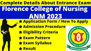 Florence College of Nursing ANM 2023 Full Details: Notification, Date Application, Syllabus, Pattern