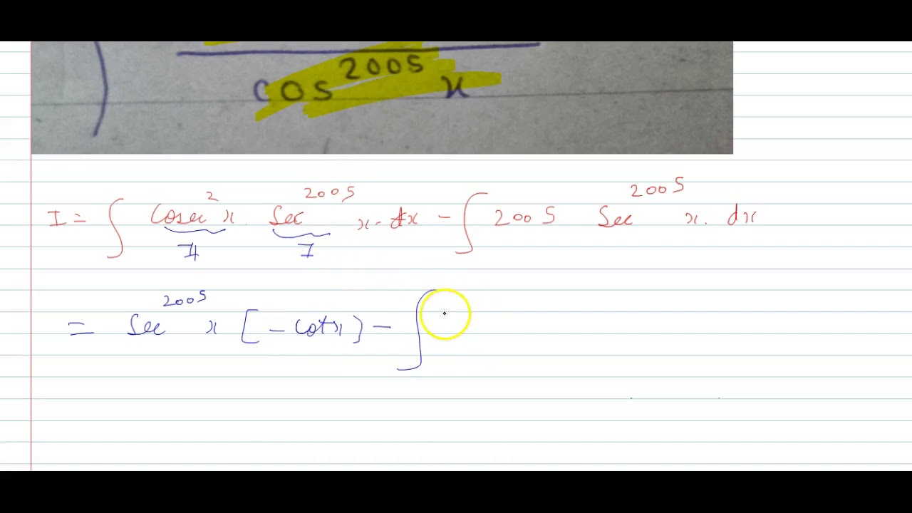 Integration Of Cosec X DERIVATIVE TRIGONOMETRICAL