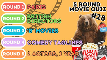 The 5 Round Movie Quiz | Paris Films, British Directors, 