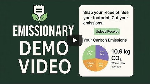 Emissionary: From Receipt to Carbon Footprint - AI-Powered Grocery Emissions Tracker