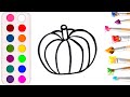 drawing a pumpkin for children / bolalar uchun qovoq chizish