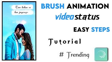 How to Make trending Brush Animation status Video | Alight motion new text transform lyrics tutorial